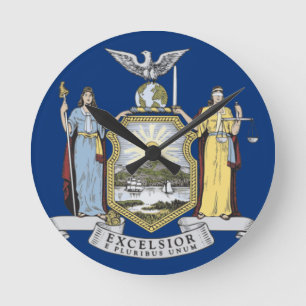 HORLOGE RONDE NEW YORK FLAG