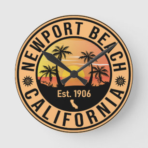 Horloge Ronde Newport Beach California Vintage Souvenirs