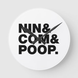 HORLOGE RONDE NIN & COM & POOP.