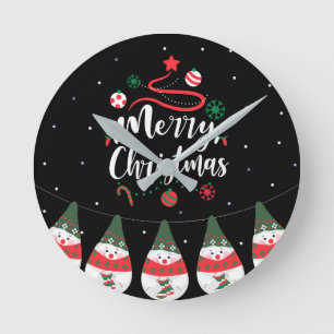 Horloge Ronde Noël Jingle Bells Joyeuse Salutations Collection