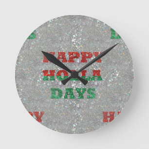 Horloge Ronde noël joyeux holla jours