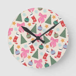 Horloge Ronde Noël mignon