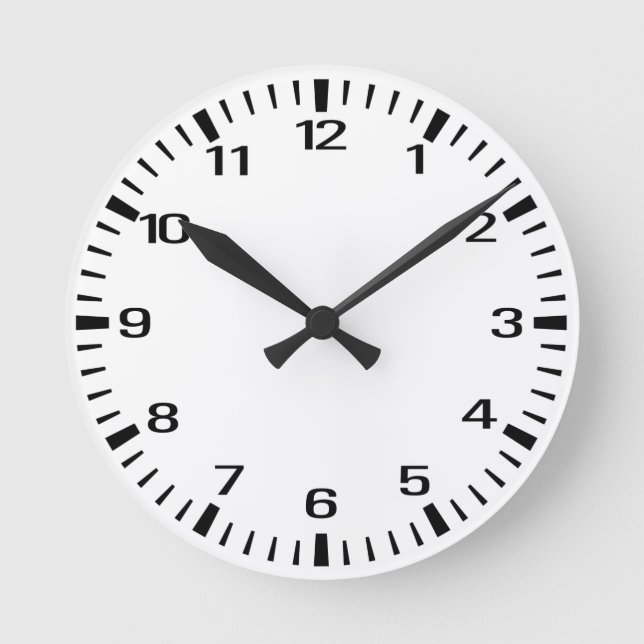 Horloge Ronde noir blanc (Recto)