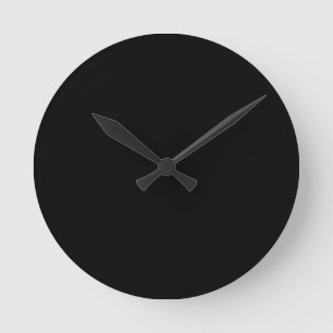 Horloge Ronde Noir fou (Le Noir le plus foncé) PERSONNALISABLE