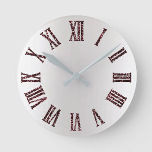 Horloge Ronde Noir minimal argenté gris d'Ombre de parties
