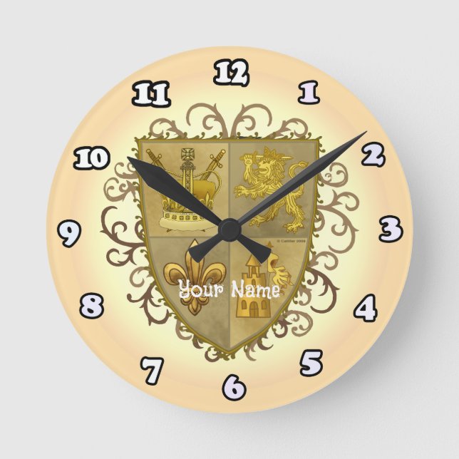 Horloge Ronde Nom de famille Lion (Recto)