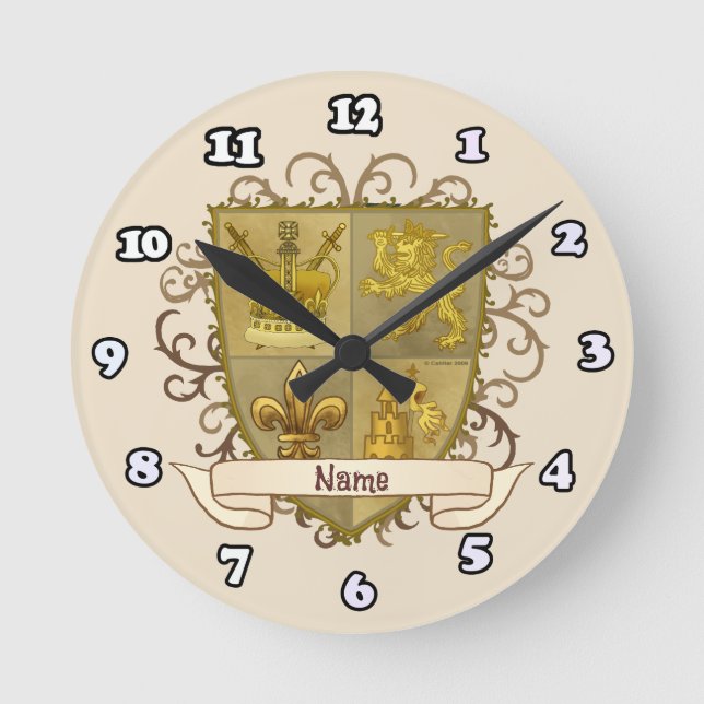 Horloge Ronde Nom de famille Lion (Recto)