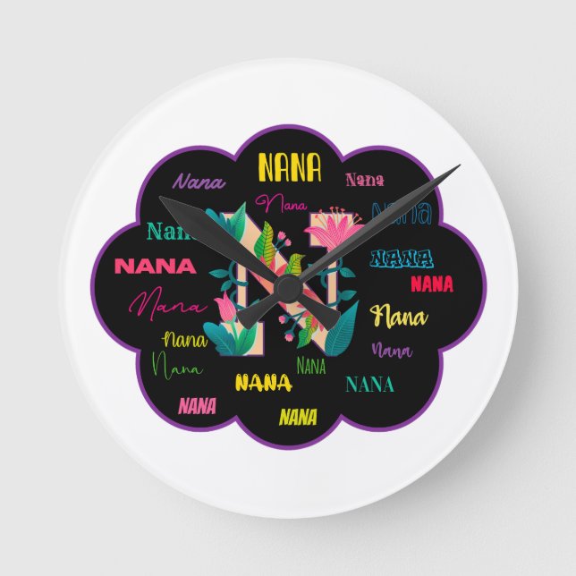 Horloge Ronde Nom floral Nana (Recto)