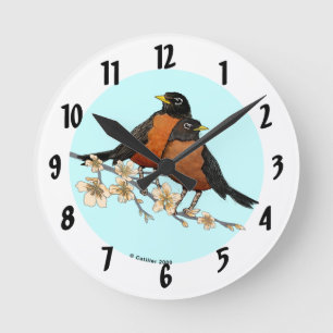 Horloge Ronde Nom personnalisé Robin Branch