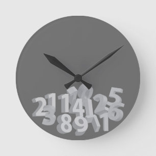 Horloge Ronde Nombres tombés