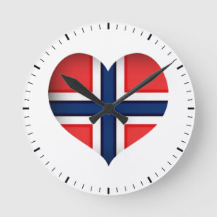 Horloge Ronde Norway Flag