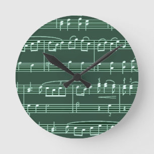 Horloge Ronde note musicale à motif