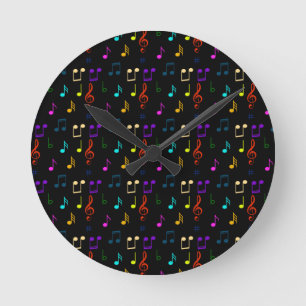 Horloge Ronde Notes de Musique Cadeaux pour Musiciens Amateurs d