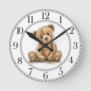 Horloge Ronde Nourriture simple d'ours en peluche