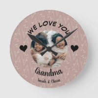 Nous vous aimons Mamie personnalisée photo & texte
