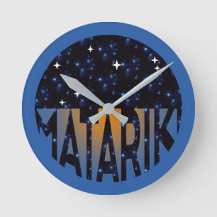 Horloge Ronde Nouvelle-Zélande Sept Soeurs Maori MATARIKI 2c