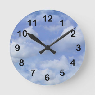 Horloge Ronde Nuages