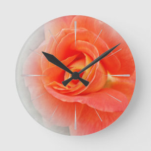 Horloge Ronde nuances de rose en pastel
