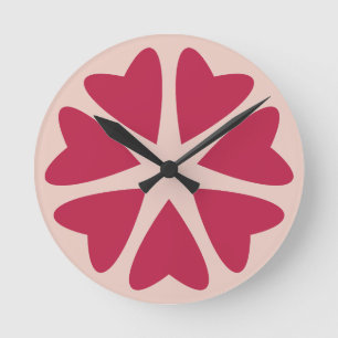 Horloge Ronde Nucléaire - magenta rouge - image.