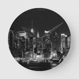 Horloge Ronde Nuit à New York