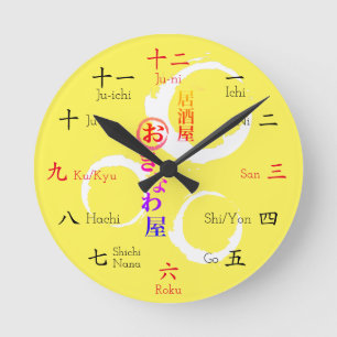 Horloge Ronde Numéros japonais 2