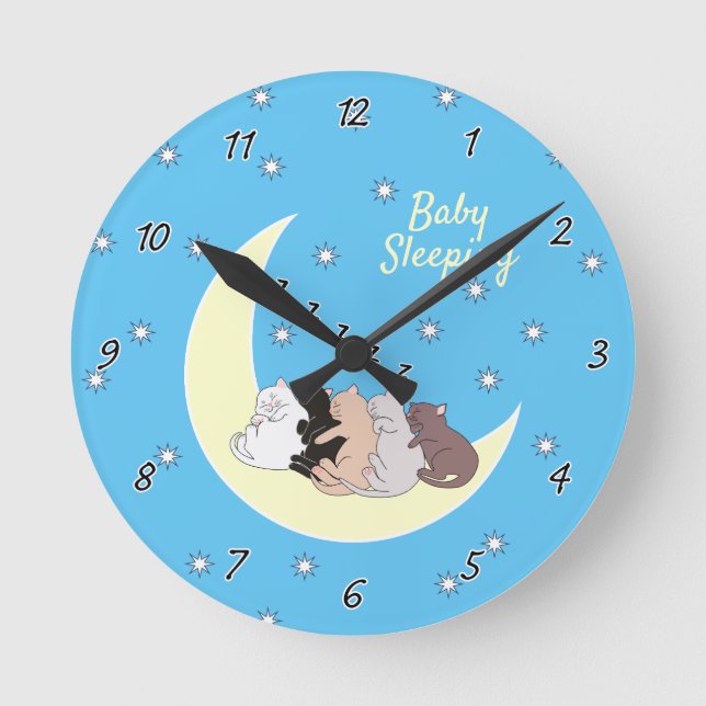 Horloge ronde numérotée personnalisable avec chato (Recto)