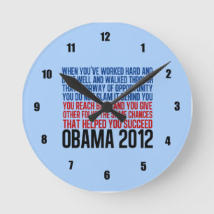 Horloge Ronde Obama inspiré
