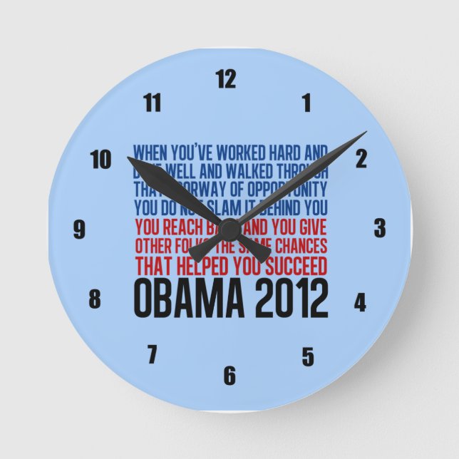 Horloge Ronde Obama inspiré (Recto)