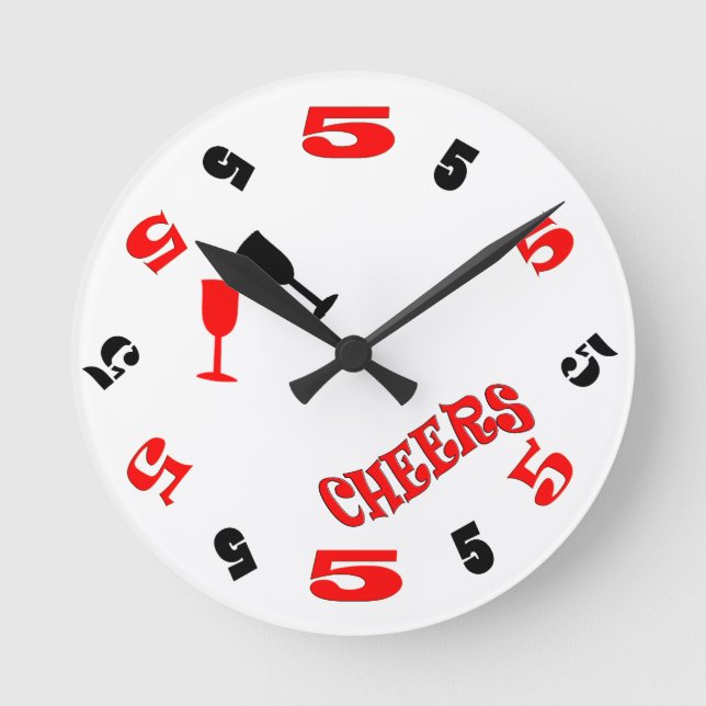 Horloge Ronde O'Clock Cheers Wall Clock (Recto)