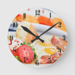 Horloge Ronde Oeufs au plat