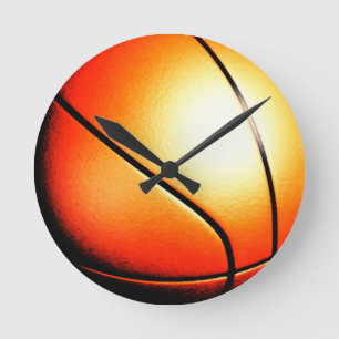 Horloge Ronde Oeuvre de basket-ball