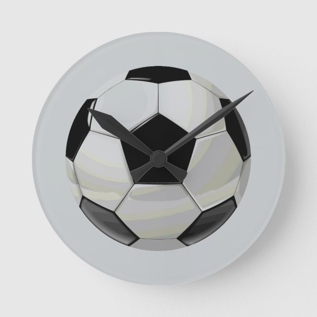 Horloge Ronde Oeuvre de soccer unique (Recto)