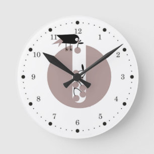 Horloge Ronde Oiseau