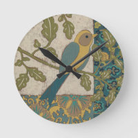 Oiseau jaune et bleu Turquoise perché sur une bran