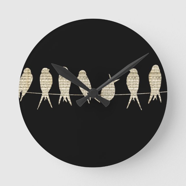 Horloge Ronde Oiseaux musicaux (Recto)