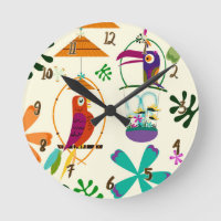 Oiseaux Tiki Tropicaux Personnalisés sur Mesure