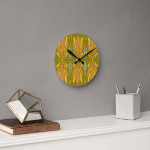 Horloge Ronde Olive Art Déco Bourse d'or