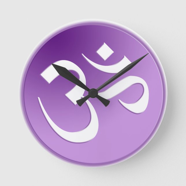 Horloge Ronde Om Symbole Massage Room Clocks (Recto)