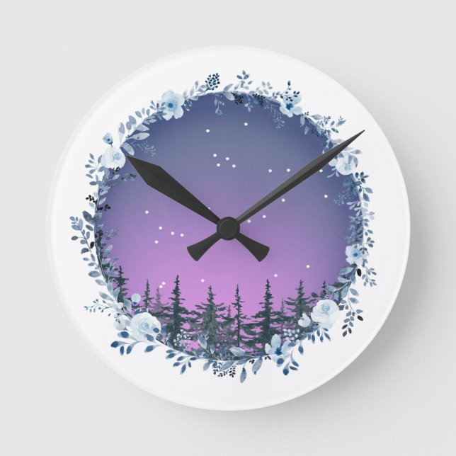 Horloge Ronde Once upon a winter dusk wall clock (Recto)