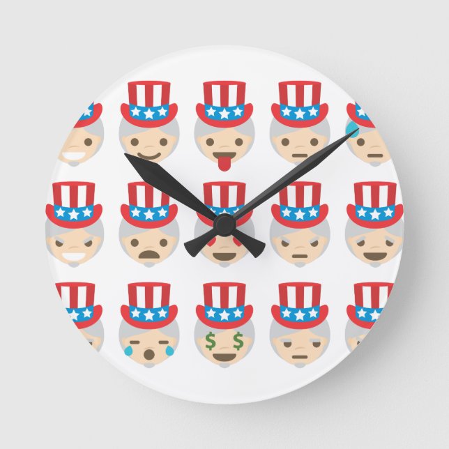 Horloge Ronde oncle sam emoji (Recto)