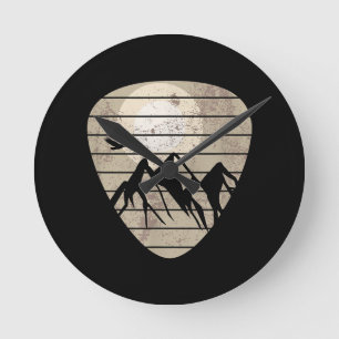 Horloge Ronde Onglet de guitare Mountain Cool Guitare Lecteur Gu