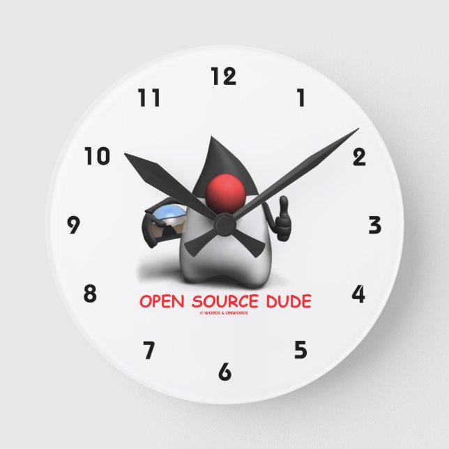 Horloge Ronde Open Source Dude (Software Developer Duke) (Recto)