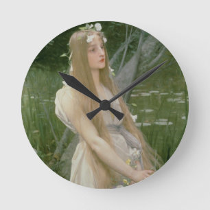 Horloge Ronde Ophélie (huile sur la toile)
