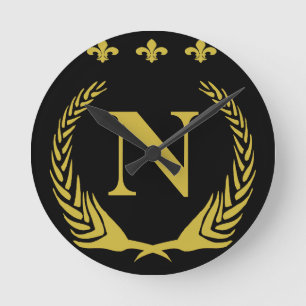 Horloge Ronde Or Fleur De Lis