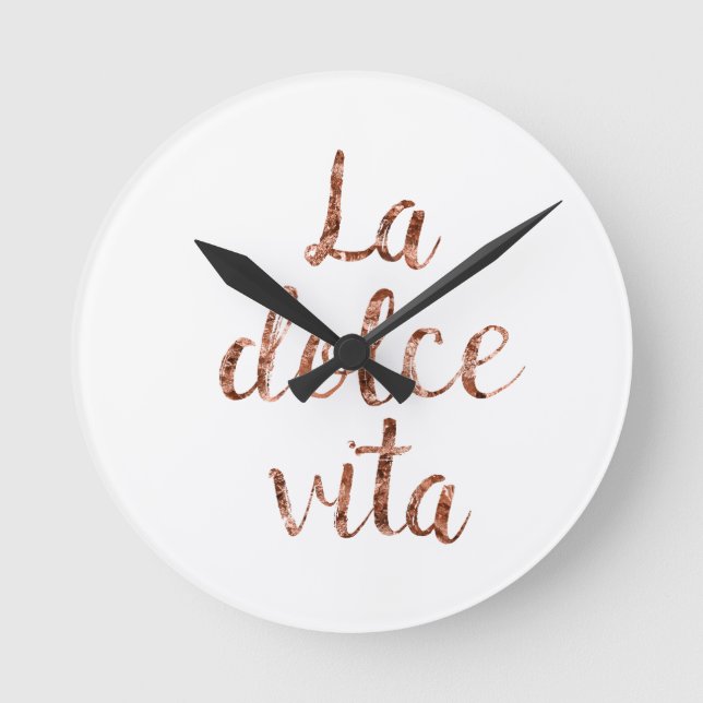Horloge Ronde Or rose La Dolce Vita (Recto)