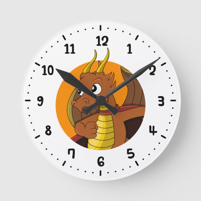 Horloge Ronde Orange dragon (Recto)