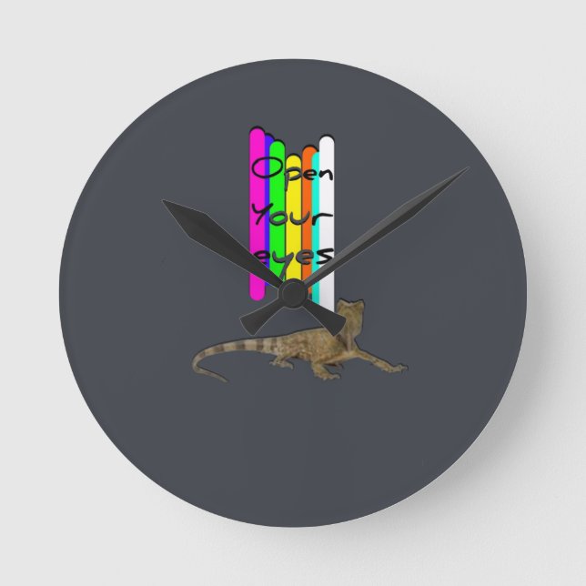 Horloge Ronde Ouvrir les yeux Mur Clock (Recto)