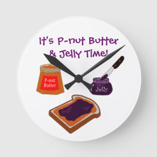 Horloge Ronde P-nut Butter & Jelly Time