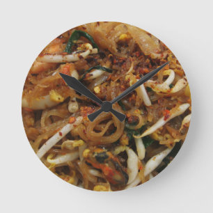 Horloge Ronde Pad Thaï [ผัดไทย] Street food en Thaïlande