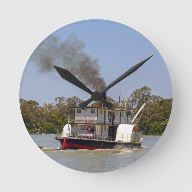 Horloge Ronde Paddle Steamer Cruising River Murray, (Recto)